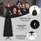 Pre-lit Christmas Halloween Tree with PVC Branch Tips and Warm White Lights Ideal for Holiday Season